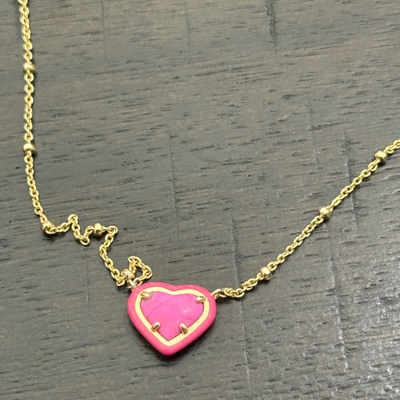 Kendra Scott Pink Heart Necklace - Picture 1 of 3